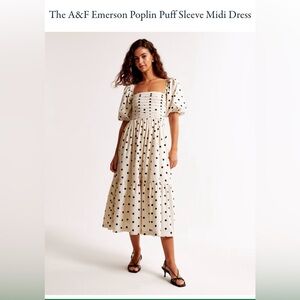 The A&F Emerson poplin puff sleeve midi dress